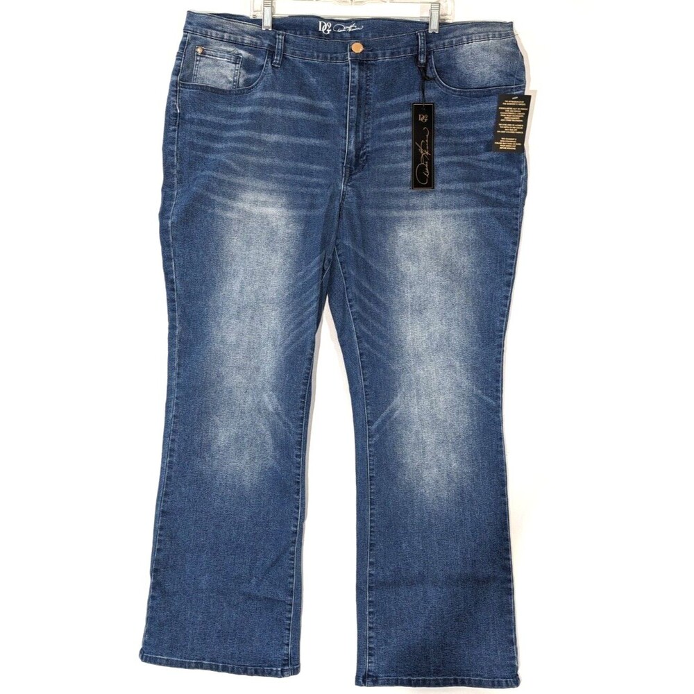 DG2 Diane Gilman Jean Stretch Boot-Cut Midtone Size 24 Tall